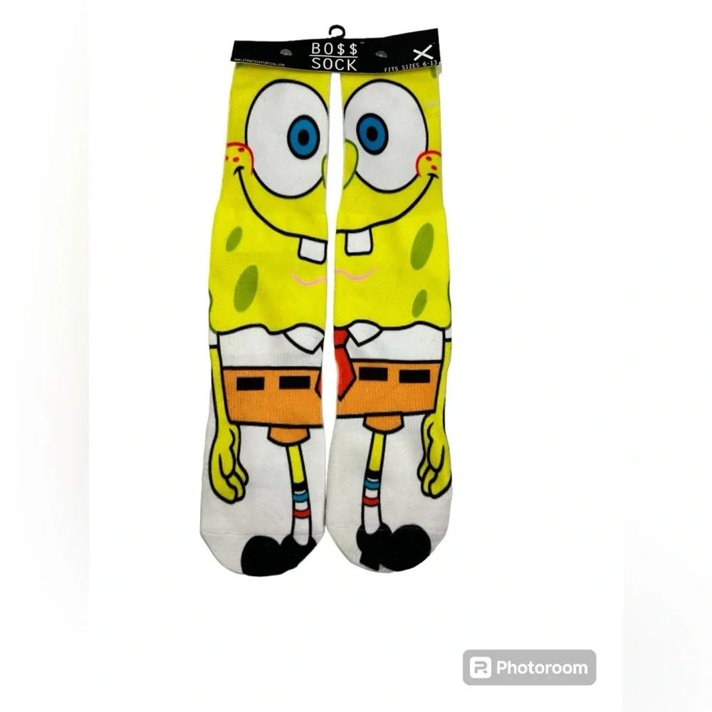 Nwt boss socks Sponge Bob square pants sz6-13